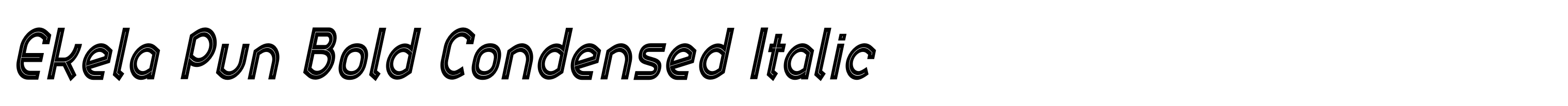 Ekela Pun Bold Condensed Italic